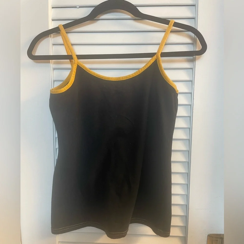 Rothco Women’s XL ARMY Tank, Black Tank with Yellow Lettering & Trim - Picture 4 of 5